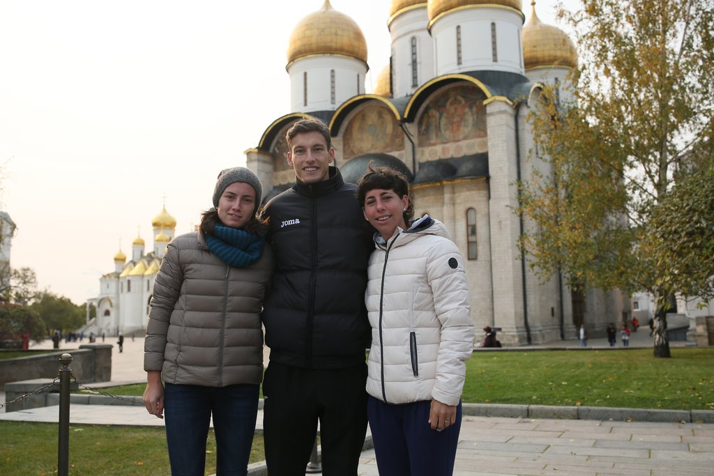 Anastasija Sevastova, Pablo Carreno Busta and other players on the excursion to the Kremlin.
